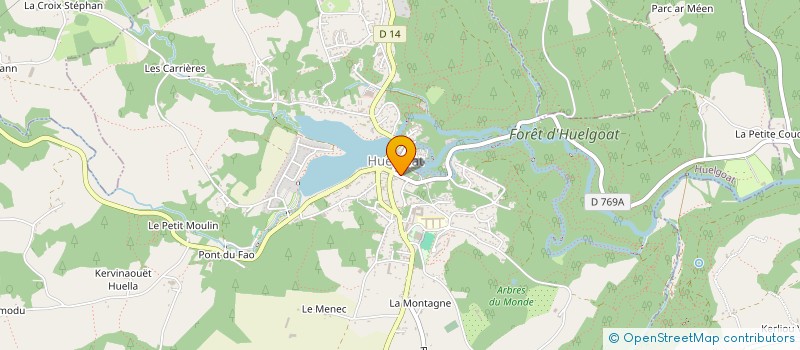 localisation de l'entreprise MADAME ODETTE MONOT  HUELGOAT