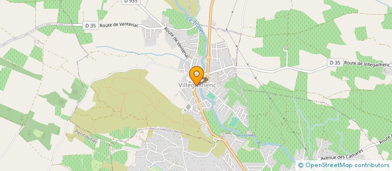 localisation de l'entreprise MADAME ODETTE MONTAGNE  VILLEGAILHENC