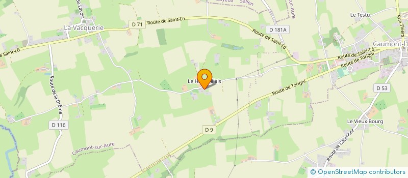 localisation de l'entreprise MADAME ODETTE NICOLLE à CAUMONT-SUR-AURE