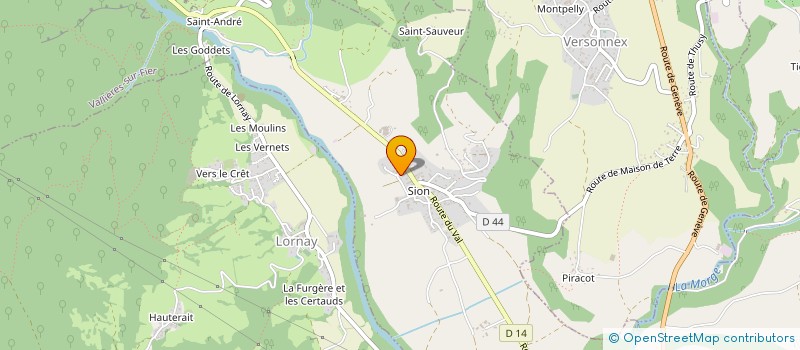 localisation de l'entreprise MADAME ODETTE OZIER  VALLIERES-SUR-FIER