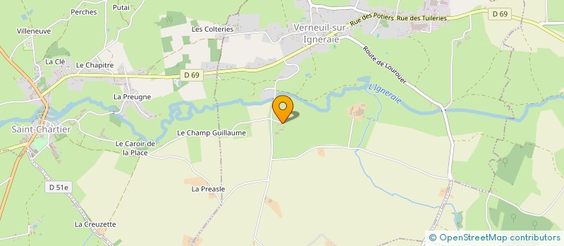 localisation de l'entreprise MADAME ODETTE POMMIER à VERNEUIL-SUR-IGNERAIE