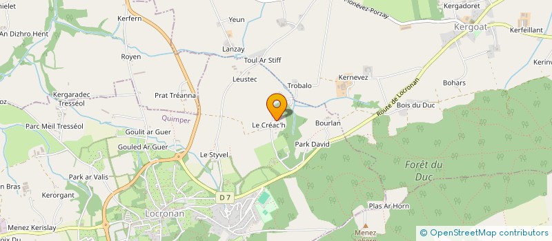 localisation de l'entreprise MADAME ODETTE PROVOST  QUEMENEVEN