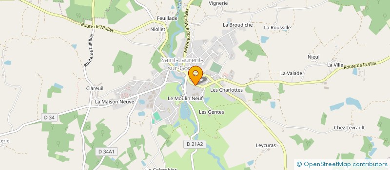 localisation de l'entreprise MADAME ODETTE PUYBRAS  SAINT-LAURENT-SUR-GORRE