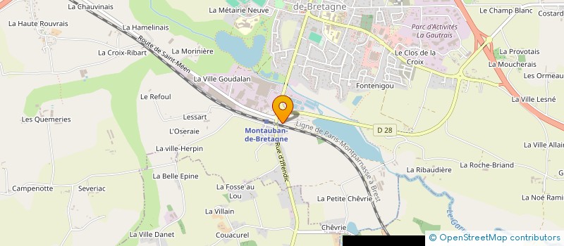 localisation de l'entreprise MADAME ODETTE RENESCA à MONTAUBAN-DE-BRETAGNE