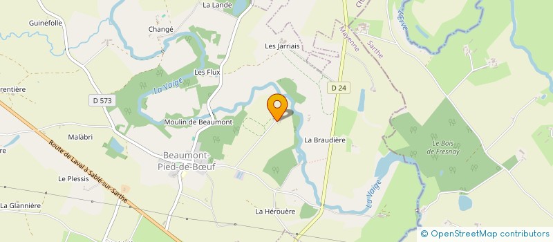 localisation de l'entreprise MADAME ODETTE RENOU à BOUESSAY