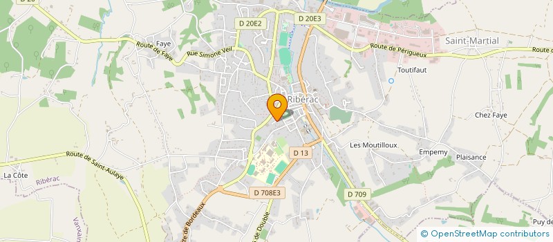 localisation de l'entreprise MADAME ODETTE RIBOULET  CELLES