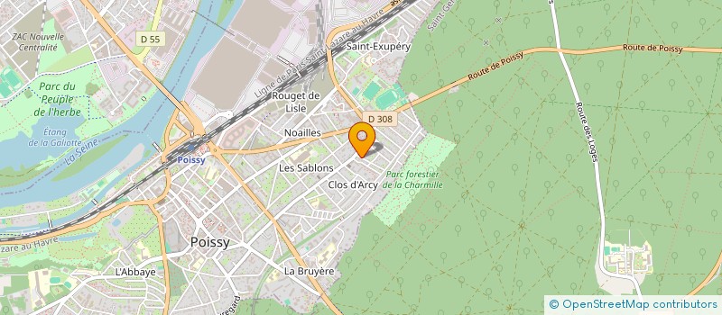 localisation de l'entreprise MADAME ODETTE RIDEREAU  POISSY