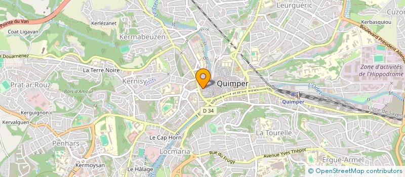 localisation de l'entreprise MADAME ODETTE ROCUET à QUIMPER