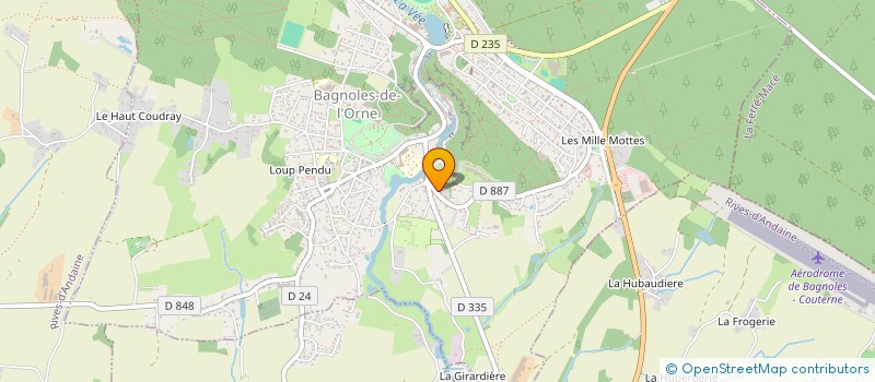 localisation de l'entreprise MADAME ODETTE ROUSSEL à BAGNOLES-DE-L'ORNE-NORMANDIE