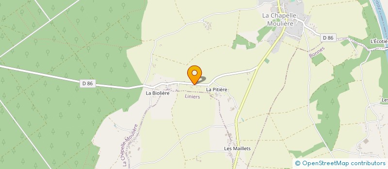 localisation de l'entreprise MADAME ODETTE ROUX  VOUNEUIL-SUR-VIENNE