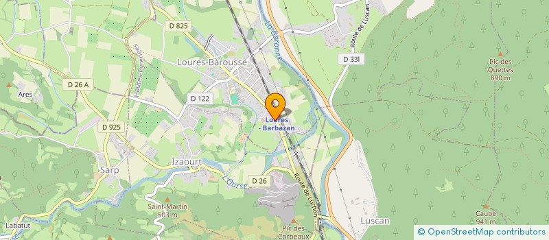 localisation de l'entreprise MADAME ODETTE SARRAT  LOURES-BAROUSSE