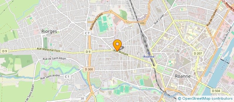 localisation de l'entreprise MADAME ODETTE SOTTON à ROANNE