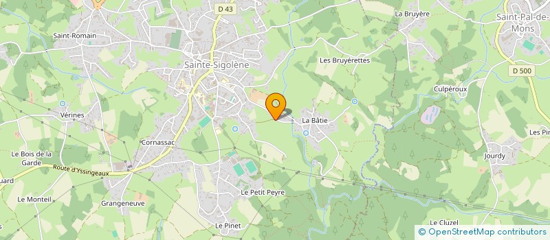 localisation de l'entreprise MADAME ODETTE SOUVIGNET à SAINTE-SIGOLENE