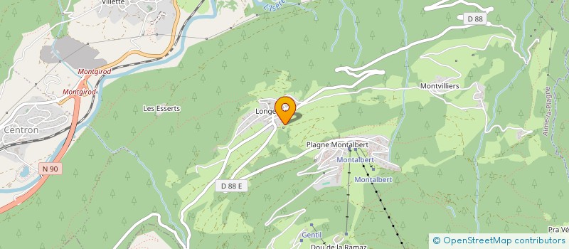 localisation de l'entreprise MADAME ODETTE THIEBAUD à AIME-LA-PLAGNE
