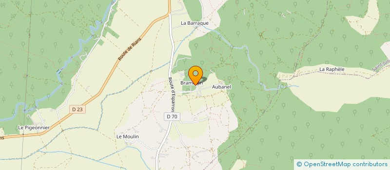 localisation de l'entreprise MADAME ODETTE VALZI à LA VERDIERE