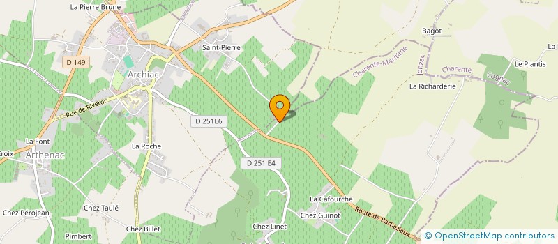 localisation de l'entreprise MADAME ODETTE VERGNE  CELLES