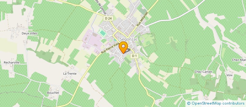 localisation de l'entreprise MADAME ODETTE VILARD à SEGONZAC