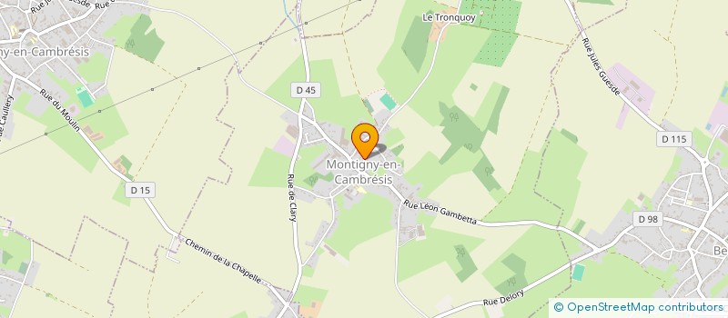 localisation de l'entreprise MADAME ODILE ARPIN à MONTIGNY-EN-CAMBRESIS