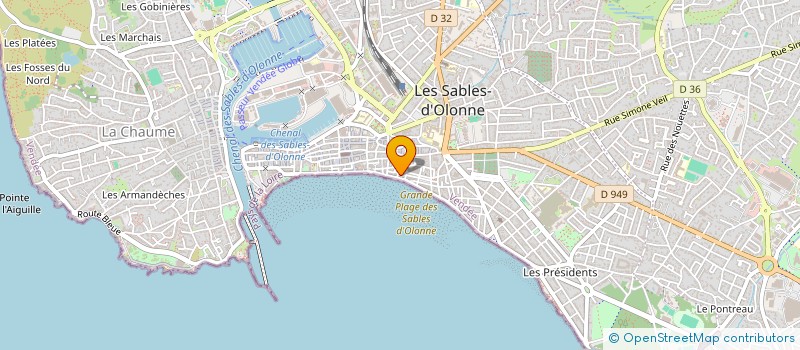 localisation de l'entreprise MADAME ODILE AUVRIGNON  LES SABLES-D'OLONNE