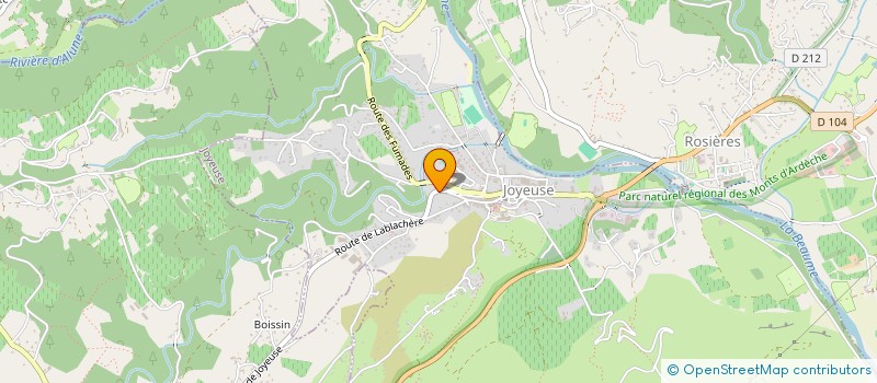 localisation de l'entreprise MADAME ODILE BASTIDE à JOYEUSE