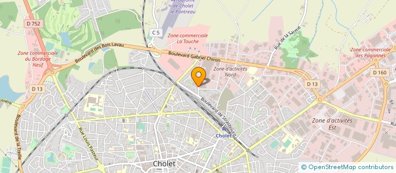 localisation de l'entreprise MADAME ODILE BAUMARD à CHOLET