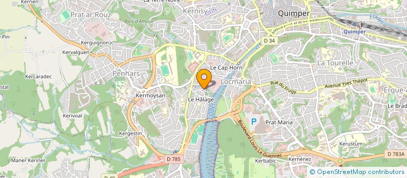 localisation de l'entreprise MADAME ODILE BESNIER  QUIMPER