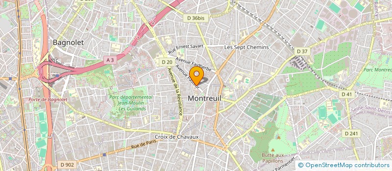 localisation de l'entreprise MADAME ODILE BONAL à MONTREUIL