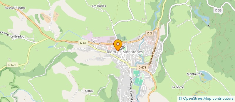 localisation de l'entreprise MADAME ODILE BOUTIER à RIOM-ES-MONTAGNES