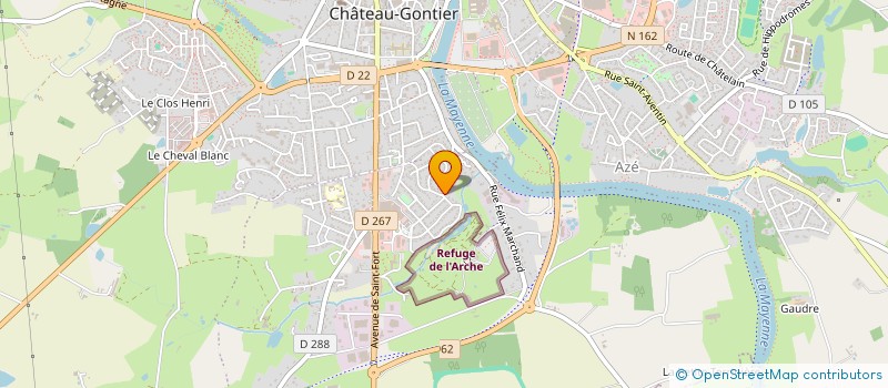 localisation de l'entreprise MADAME ODILE BRUNEAU à CHATEAU-GONTIER-SUR-MAYENNE