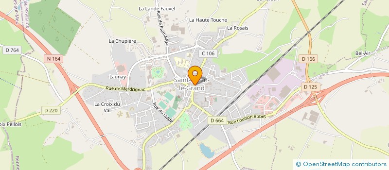 localisation de l'entreprise MADAME ODILE CADORET à SAINT-MEEN-LE-GRAND