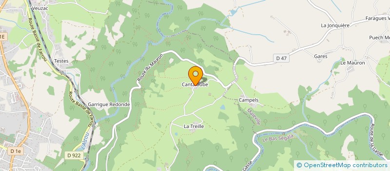 localisation de l'entreprise MADAME ODILE CANTALOUBE  VILLEFRANCHE-DE-ROUERGUE