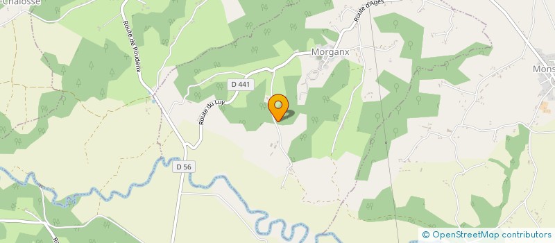 localisation de l'entreprise MADAME ODILE CASTAGNOS  MORGANX