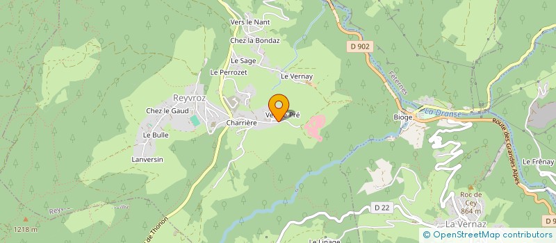 localisation de l'entreprise MADAME ODILE COLLOUD  REYVROZ