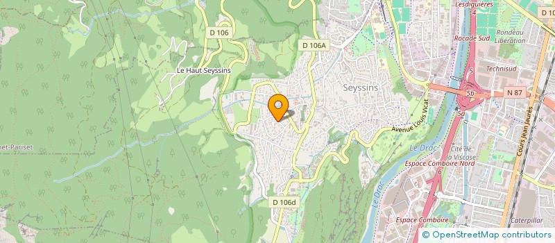 localisation de l'entreprise MADAME ODILE COTON à SEYSSINS