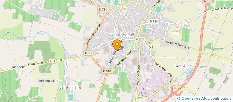 localisation de l'entreprise MADAME ODILE DESCAT à BARBEZIEUX-SAINT-HILAIRE