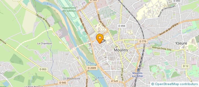 localisation de l'entreprise MADAME ODILE DUPONT à MOULINS