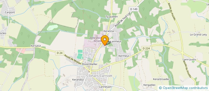 localisation de l'entreprise MADAME ODILE FAVROLT  CLOHARS-CARNOET