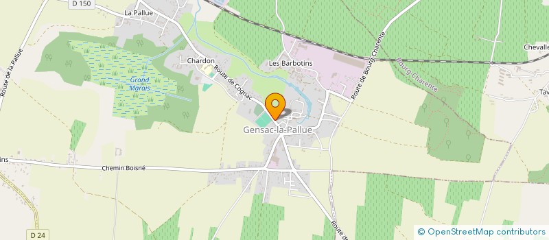 localisation de l'entreprise MADAME ODILE FORTIN à GENSAC-LA-PALLUE