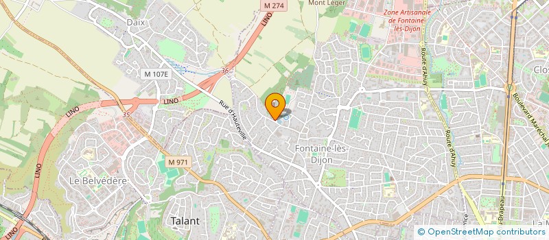 localisation de l'entreprise MADAME ODILE FRANET  FONTAINE-LES-DIJON