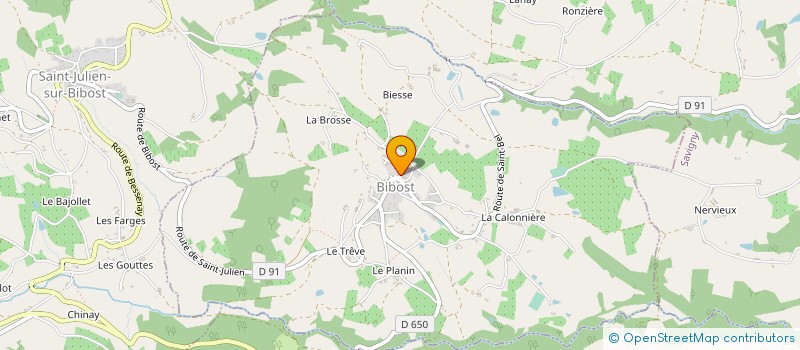 localisation de l'entreprise MADAME ODILE FREDIERE  BIBOST