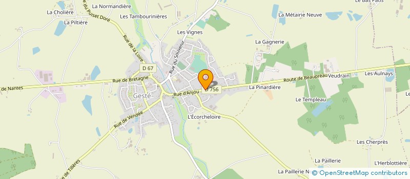 localisation de l'entreprise MADAME ODILE GAZEAU à BEAUPREAU-EN-MAUGES