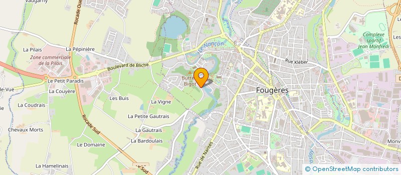 localisation de l'entreprise MADAME ODILE GILBERT  FOUGERES