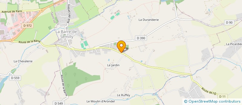 localisation de l'entreprise MADAME ODILE GODEY à LA BARRE-DE-SEMILLY