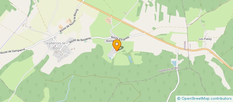 localisation de l'entreprise MADAME ODILE JACQUINOT  VALLEROIS-LE-BOIS