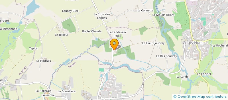 localisation de l'entreprise MADAME ODILE JOUAUX  CORPS-NUDS