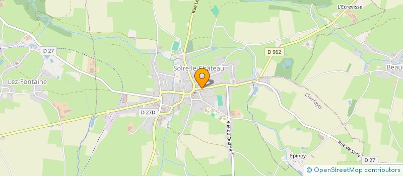 localisation de l'entreprise MADAME ODILE JUSTE  SOLRE-LE-CHATEAU