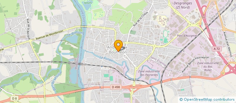 localisation de l'entreprise MADAME ODILE LANGLET  ANDREZIEUX-BOUTHEON