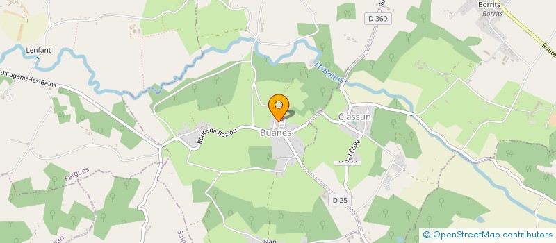 localisation de l'entreprise MADAME ODILE LARRERE  BUANES