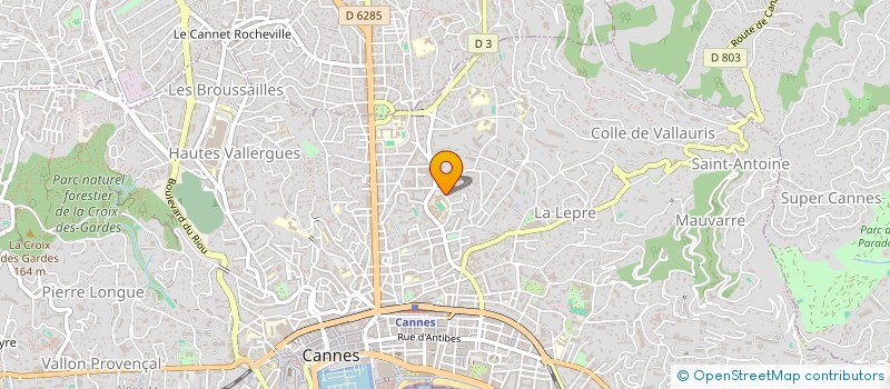 localisation de l'entreprise MADAME ODILE MATHE à CANNES