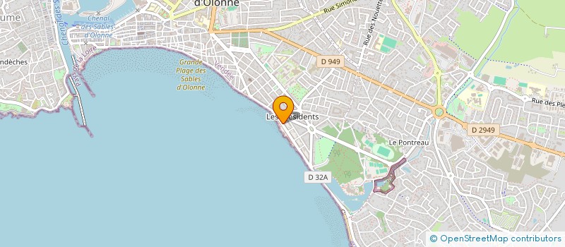 localisation de l'entreprise MADAME ODILE MERLET à LES SABLES D'OLONNE